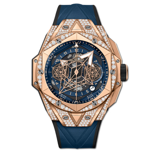 Hublot Big Bang Sang Bleu Unico II King Gold Blue Pave 418.OX.5108.RX.1604.MXM20