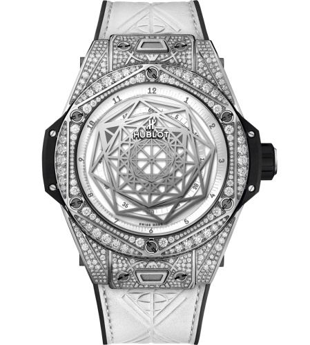 Hublot Big Bang Sang Bleu Titanium White Pave 45mm 415.NX.2027.VR.1704.MXM18