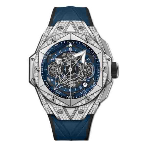 Hublot Big Bang Sang Bleu Unico II Titanium Blue Pave 418.NX.5107.RX.1604.MXM20